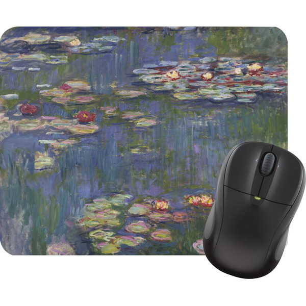Custom Water Lilies by Claude Monet Rectangular Mouse Pad