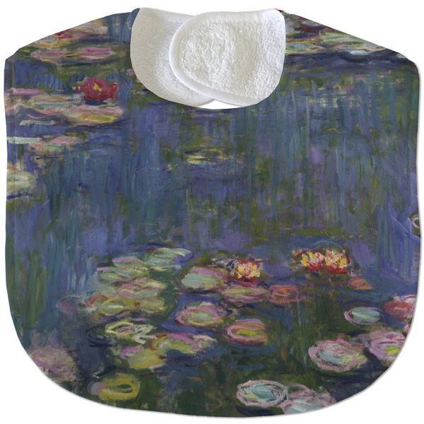 Custom Water Lilies by Claude Monet Velour Baby Bib