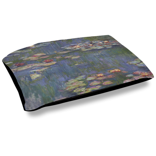 Custom Water Lilies by Claude Monet Outdoor Dog Bed - Large