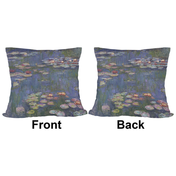 Water Lilies by Claude Monet Outdoor Pillow - 16x16