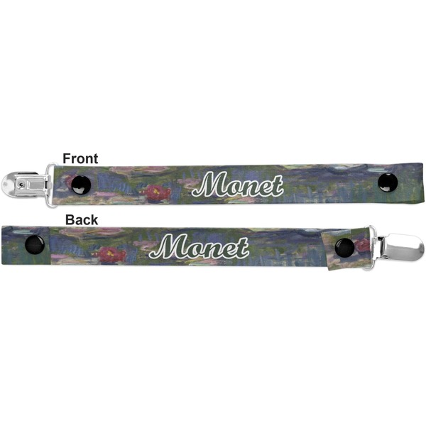 Water Lilies by Claude Monet Pacifier Clip - Front and Back