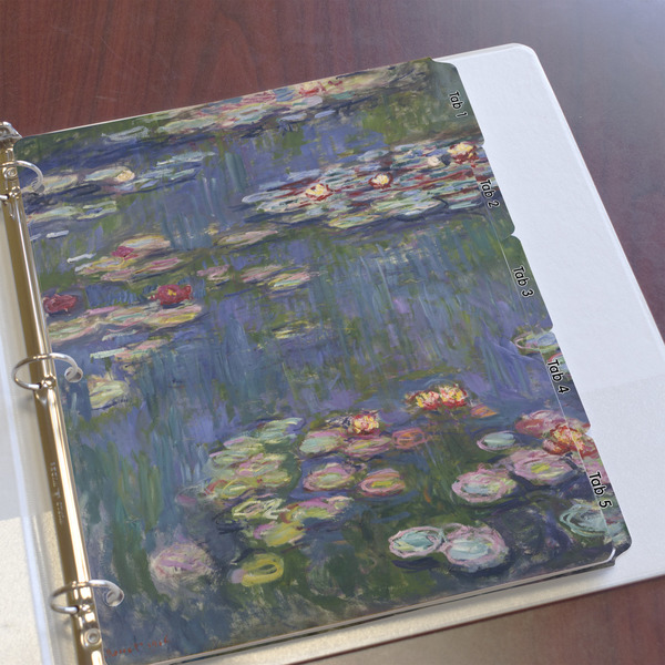 Water Lilies by Claude Monet Page Dividers - Set of 5 - In Context