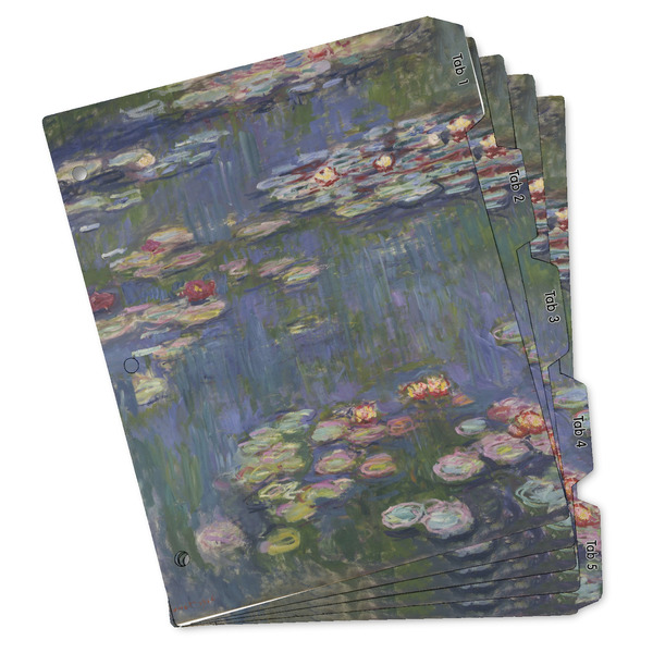 Custom Water Lilies by Claude Monet Binder Tab Divider - Set of 5