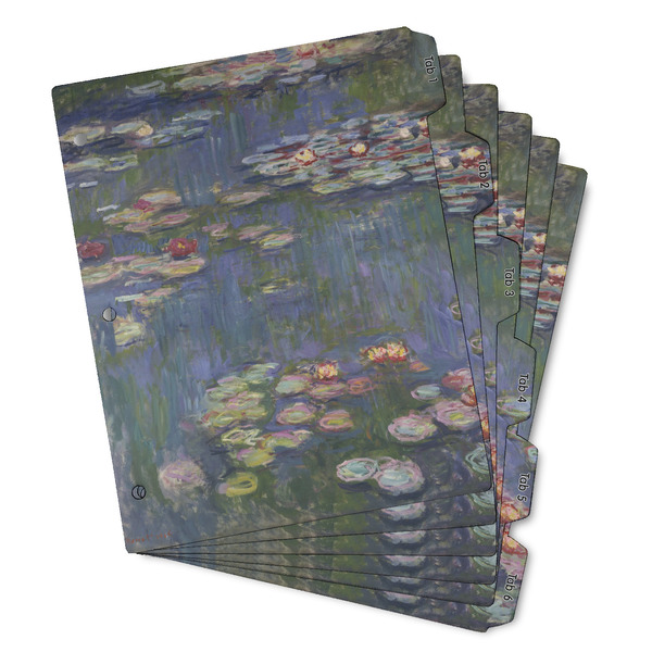 Custom Water Lilies by Claude Monet Binder Tab Divider - Set of 6