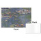 Water Lilies by Claude Monet Disposable Paper Placemat - Front & Back
