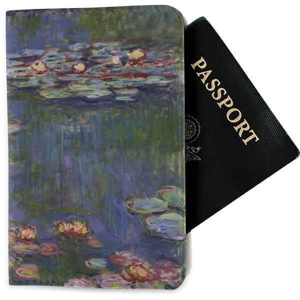 Custom Water Lilies by Claude Monet Passport Holder - Fabric