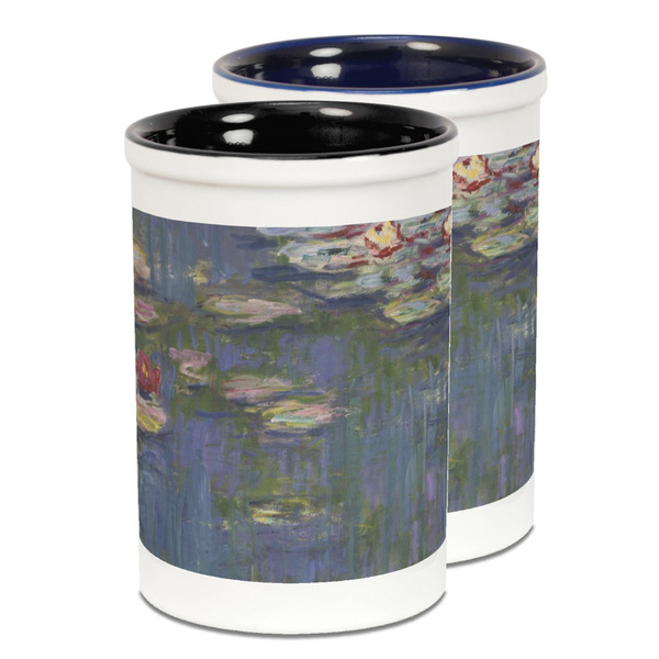 Custom Water Lilies by Claude Monet Ceramic Pencil Holder - Large