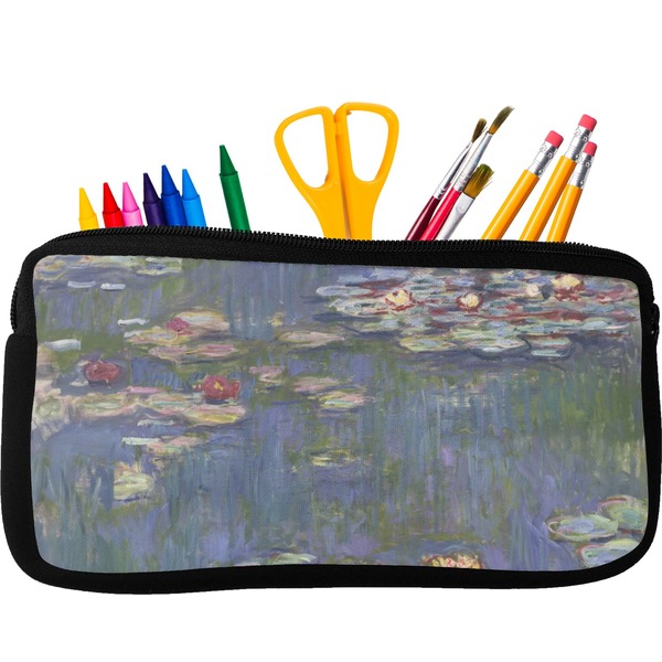Custom Water Lilies by Claude Monet Neoprene Pencil Case