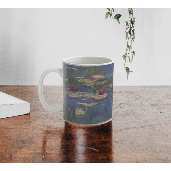Water Lilies by Claude Monet Personalized Coffee Mug - Lifestyle