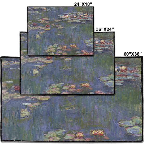Water Lilies by Claude Monet Personalized Door Mat - Group Parent IMF