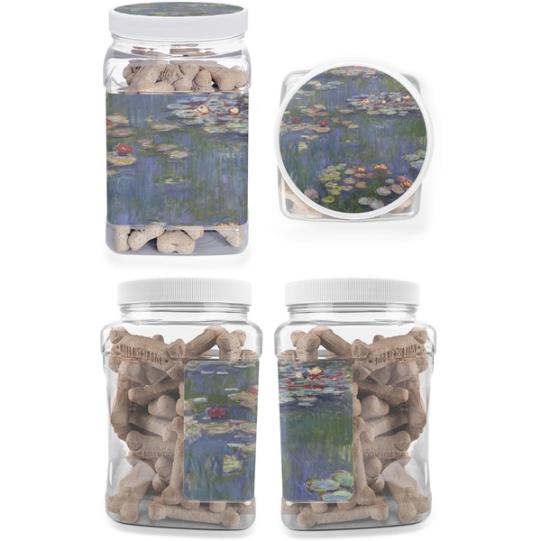Water Lilies by Claude Monet Pet Treat Jar - Multiple Angles
