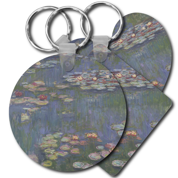 Custom Water Lilies by Claude Monet Plastic Keychain