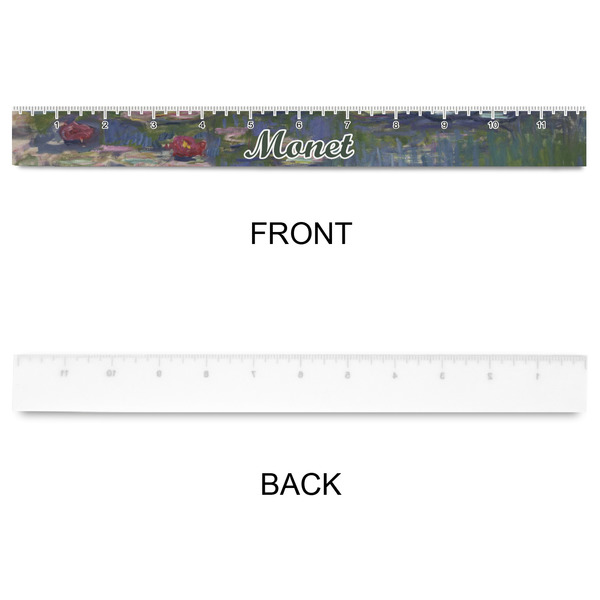 Water Lilies by Claude Monet Plastic Ruler - 12" - APPROVAL