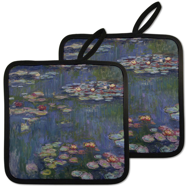 Custom Water Lilies by Claude Monet Pot Holders - Set of 2