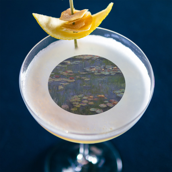 Water Lilies by Claude Monet Printed Drink Topper - Medium - In Context
