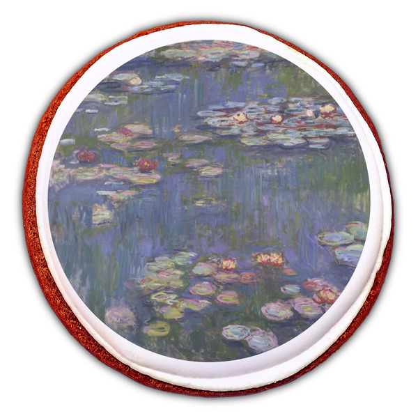 Water Lilies by Claude Monet Printed Icing Circle - Large - On Cookie