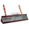 Water Lilies by Claude Monet Red Mahogany Nameplates with Business Card Holder - Angle