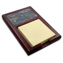 Water Lilies by Claude Monet Red Mahogany Sticky Note Holder
