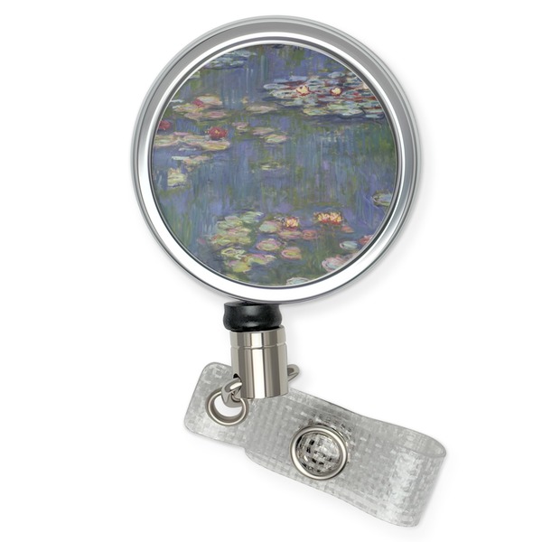 Custom Water Lilies by Claude Monet Retractable Badge Reel