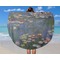 Water Lilies by Claude Monet Round Beach Towel - In Use