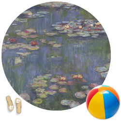 Water Lilies by Claude Monet Round Beach Towel