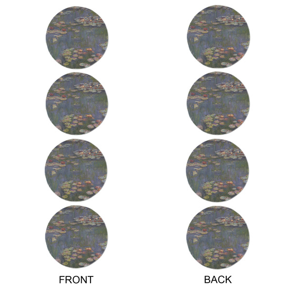 Water Lilies by Claude Monet Round Linen Placemats - APPROVAL Set of 4 (double sided)