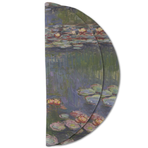Water Lilies by Claude Monet Round Linen Placemats - HALF FOLDED (double sided)