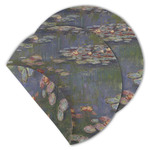 Water Lilies by Claude Monet Round Linen Placemat - Double Sided