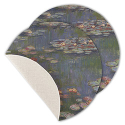 Water Lilies by Claude Monet Round Linen Placemat - Single Sided - Set of 4