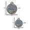 Water Lilies by Claude Monet Round Pet ID Tag - Large - Comparison Scale