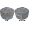 Water Lilies by Claude Monet Round Pouf Ottoman (Top and Bottom)