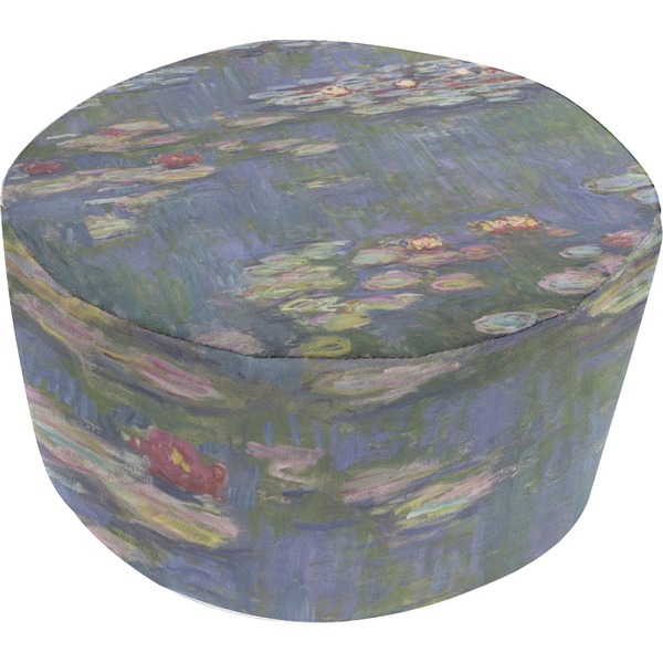 Custom Water Lilies by Claude Monet Round Pouf Ottoman