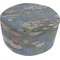Water Lilies by Claude Monet Round Pouf Ottoman (Top)