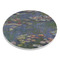 Water Lilies by Claude Monet Round Stone Trivet - Angle View