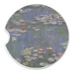 Water Lilies by Claude Monet Sandstone Car Coaster - Single