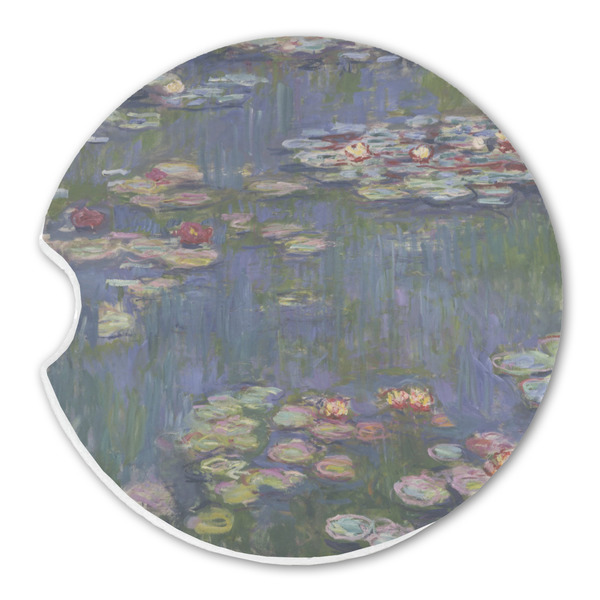 Custom Water Lilies by Claude Monet Sandstone Car Coaster - Single