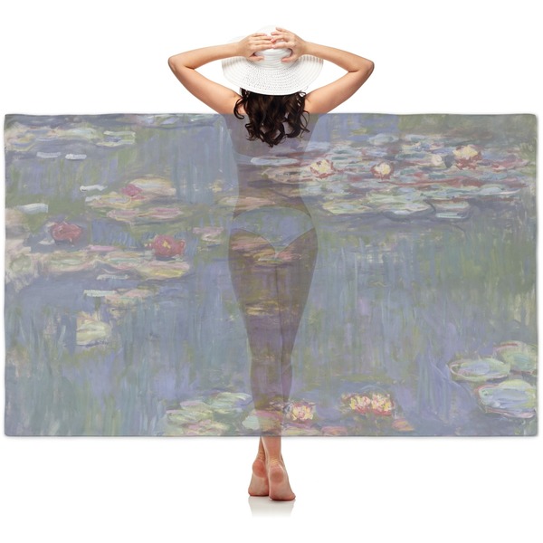 Custom Water Lilies by Claude Monet Sheer Sarong