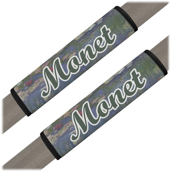 Custom Water Lilies by Claude Monet Seat Belt Covers (Set of 2)