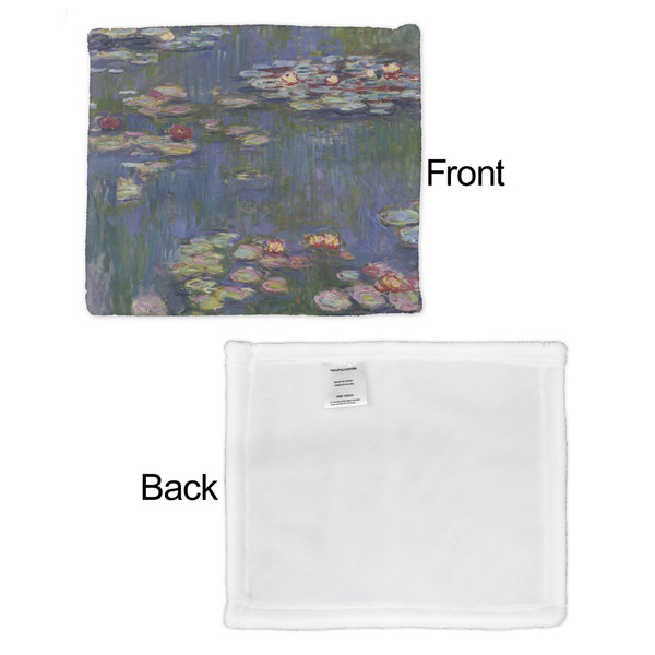 Water Lilies by Claude Monet Security Blanket - Front & White Back View