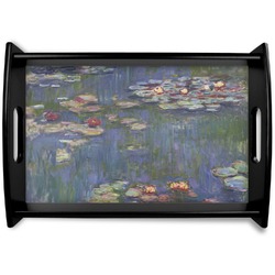 Water Lilies by Claude Monet Black Wooden Tray - Small