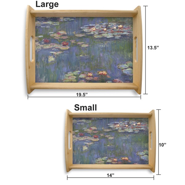 Water Lilies by Claude Monet Serving Tray Wood Sizes