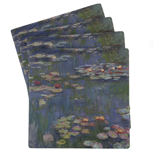 Custom Water Lilies by Claude Monet Absorbent Stone Coasters - Set of 4