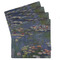 Water Lilies by Claude Monet Set of 4 Sandstone Coasters - Front View