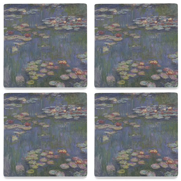 Water Lilies by Claude Monet Set of 4 Sandstone Coasters - See All 4 View