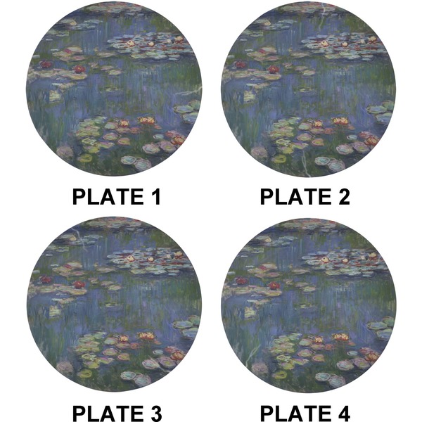 Water Lilies by Claude Monet Set of Lunch / Dinner Plates (Approval)