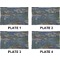 Water Lilies by Claude Monet Set of Rectangular Dinner Plates (Approval)