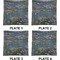 Water Lilies by Claude Monet Set of Square Dinner Plates (Approval)