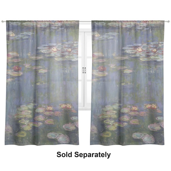 Water Lilies by Claude Monet Sheer Curtains