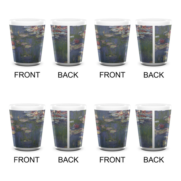 Water Lilies by Claude Monet Shot Glass - White - Set of 4 - APPROVAL