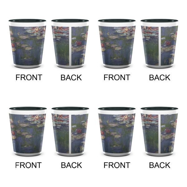 Water Lilies by Claude Monet Shot Glassess - Two Tone - Set of 4 - APPROVAL